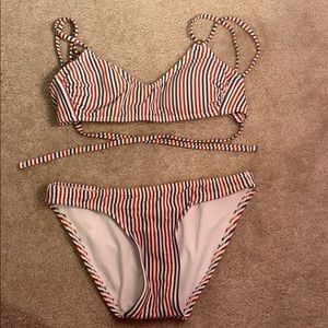 Super cute striped bikini.